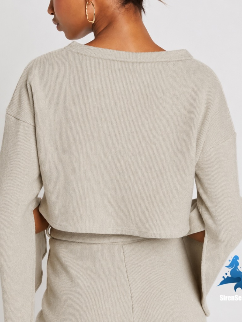 1158 NWT Choosy Elsa Crop Sweater Ribbed – XS – Cream - Picture 6 of 12